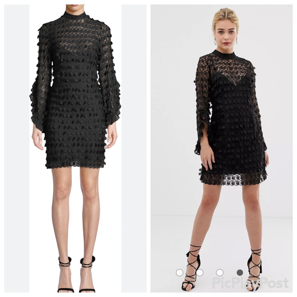 Talulah Mellifluous Sheer Spotted Ruffle Dress